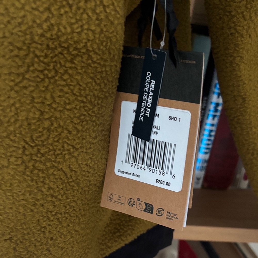 The North Face Mustard and Black Fleece Jacket - Picture 2 of 5